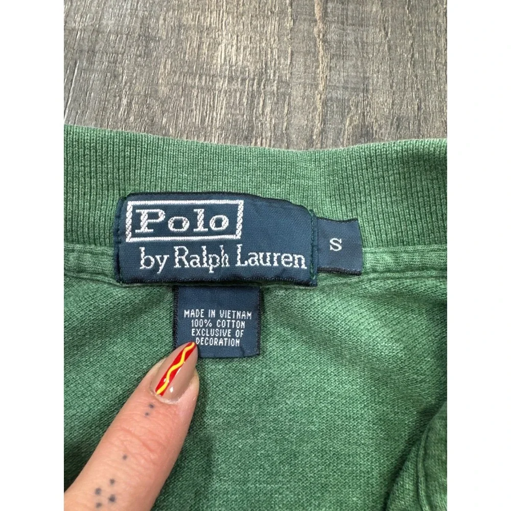 Polo Ralph Lauren Mens Green Heather Short Sleeve Cotton Polo Shirt Small S